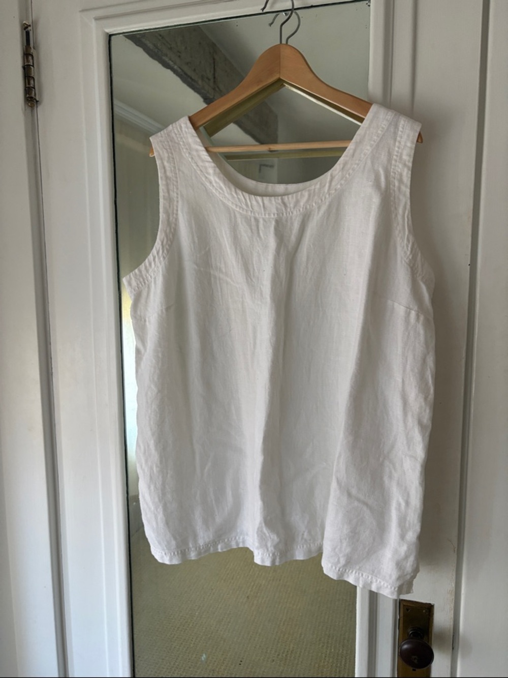 Vintage Venezia Vitale White Linen Tank Top
